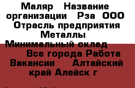 Маляр › Название организации ­ Рза, ООО › Отрасль предприятия ­ Металлы › Минимальный оклад ­ 40 000 - Все города Работа » Вакансии   . Алтайский край,Алейск г.